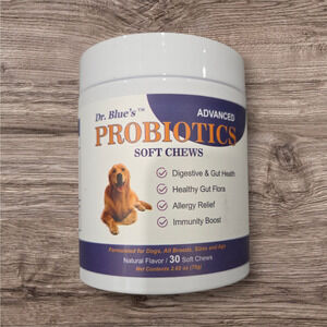 Dr. Blue’s Advanced Probiotics Soft Chews for Dogs 30 Count